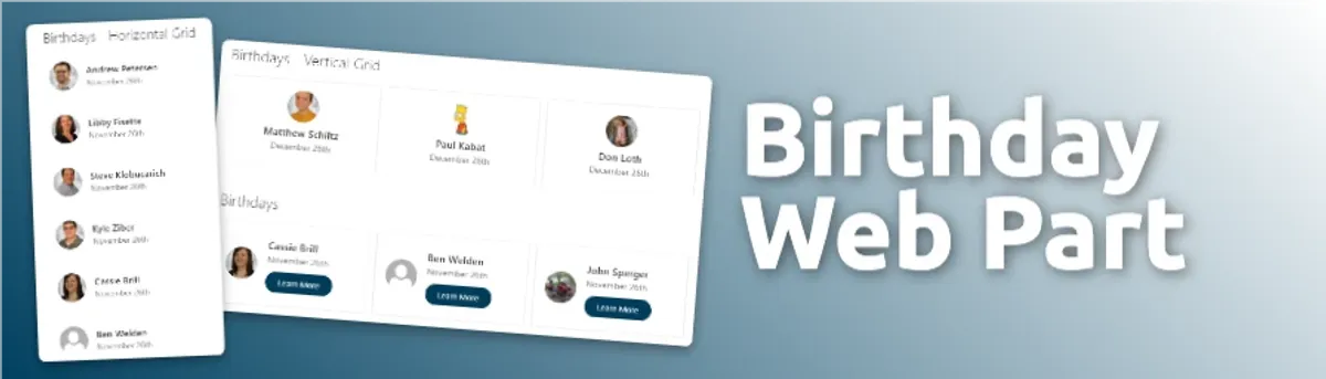 Employee Birthday Web Part