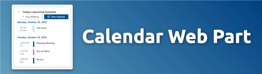 Calendar Web Part