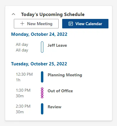 Calendar Web Part