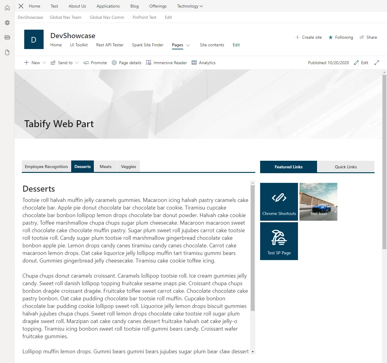 Tabify Web Part